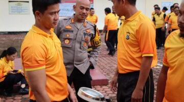 Jaga Kebugaran Tubuh Personil Polres Pakpak Bharat Lakukan Olahraga Dan Cek Kesehatan